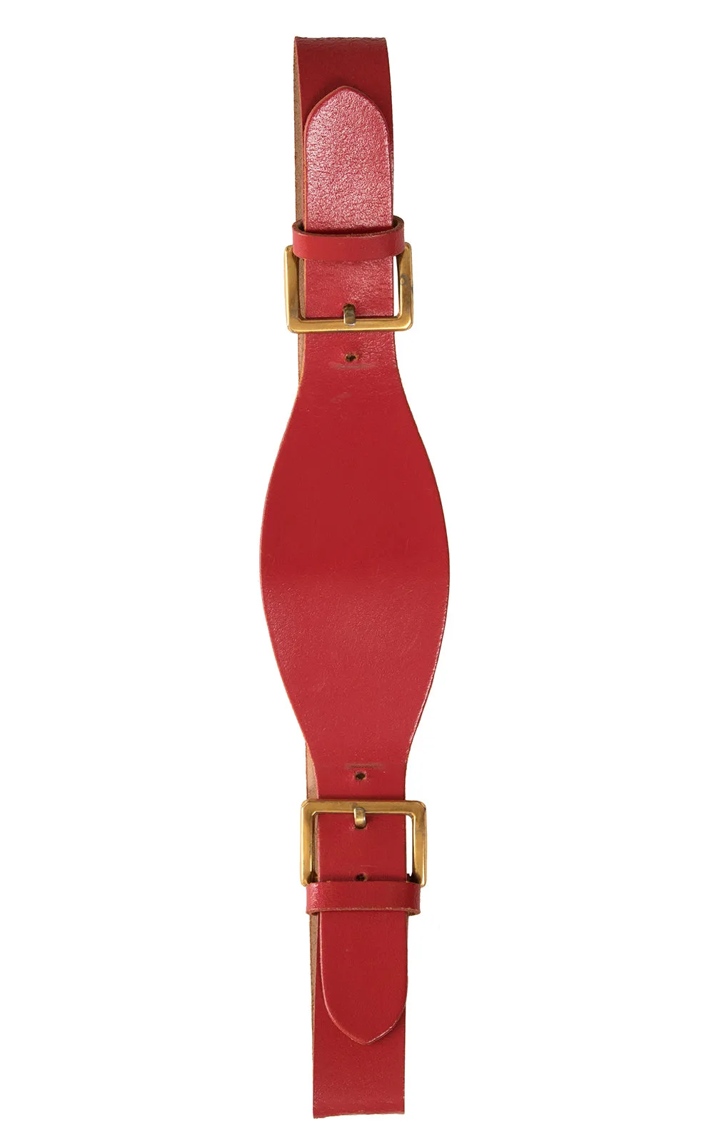 1950s Double Buckle Red Leather Cinch Belt | medium