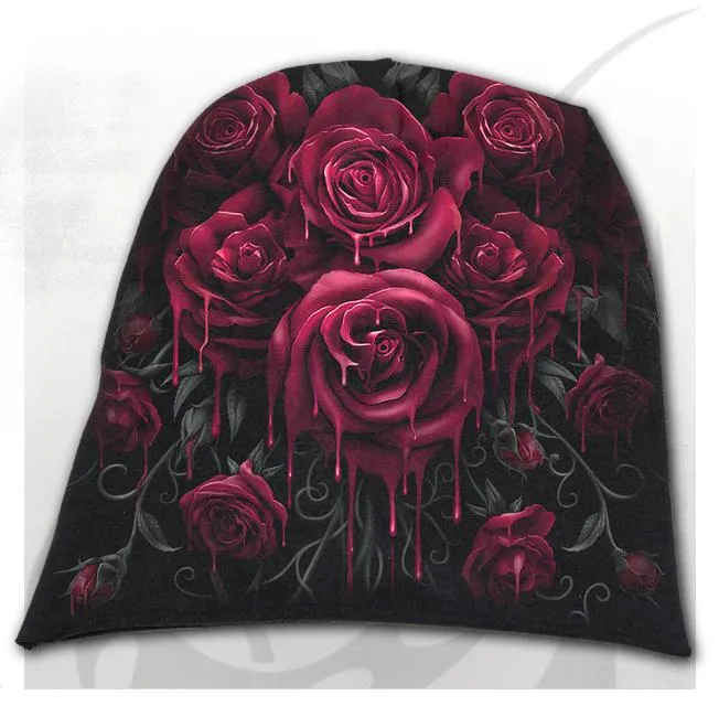 Blood Rose Mens or Womens Beanie Black