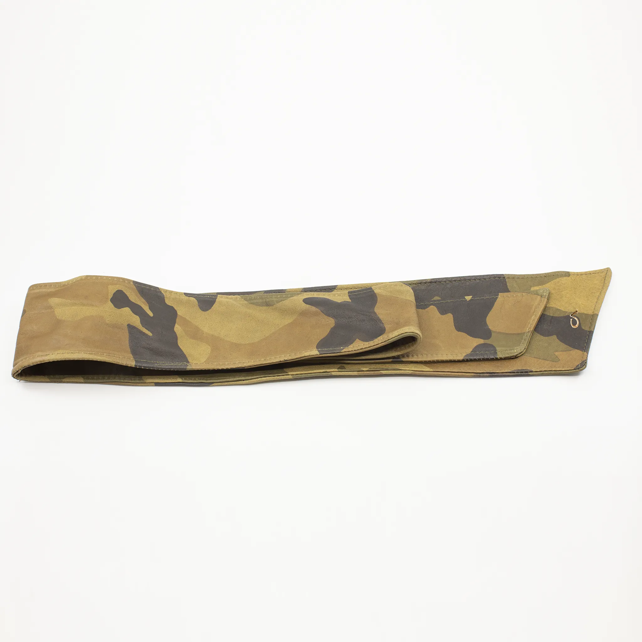 CA Congo Camouflage Italian Leather Couture Waist Wrap Belt
