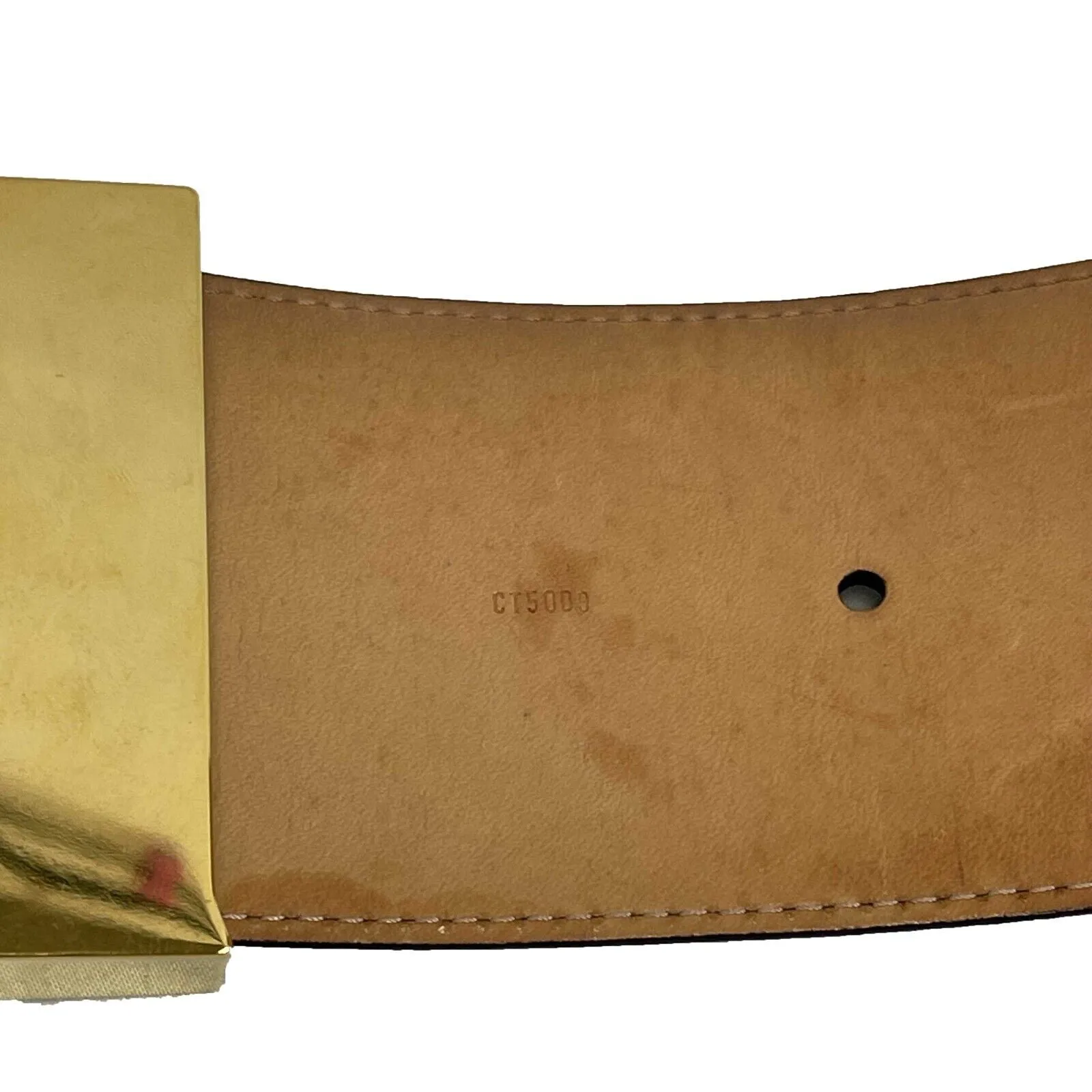 Louis Vuitton Vernis Belt LV Logo Amarante Brown 85/34
