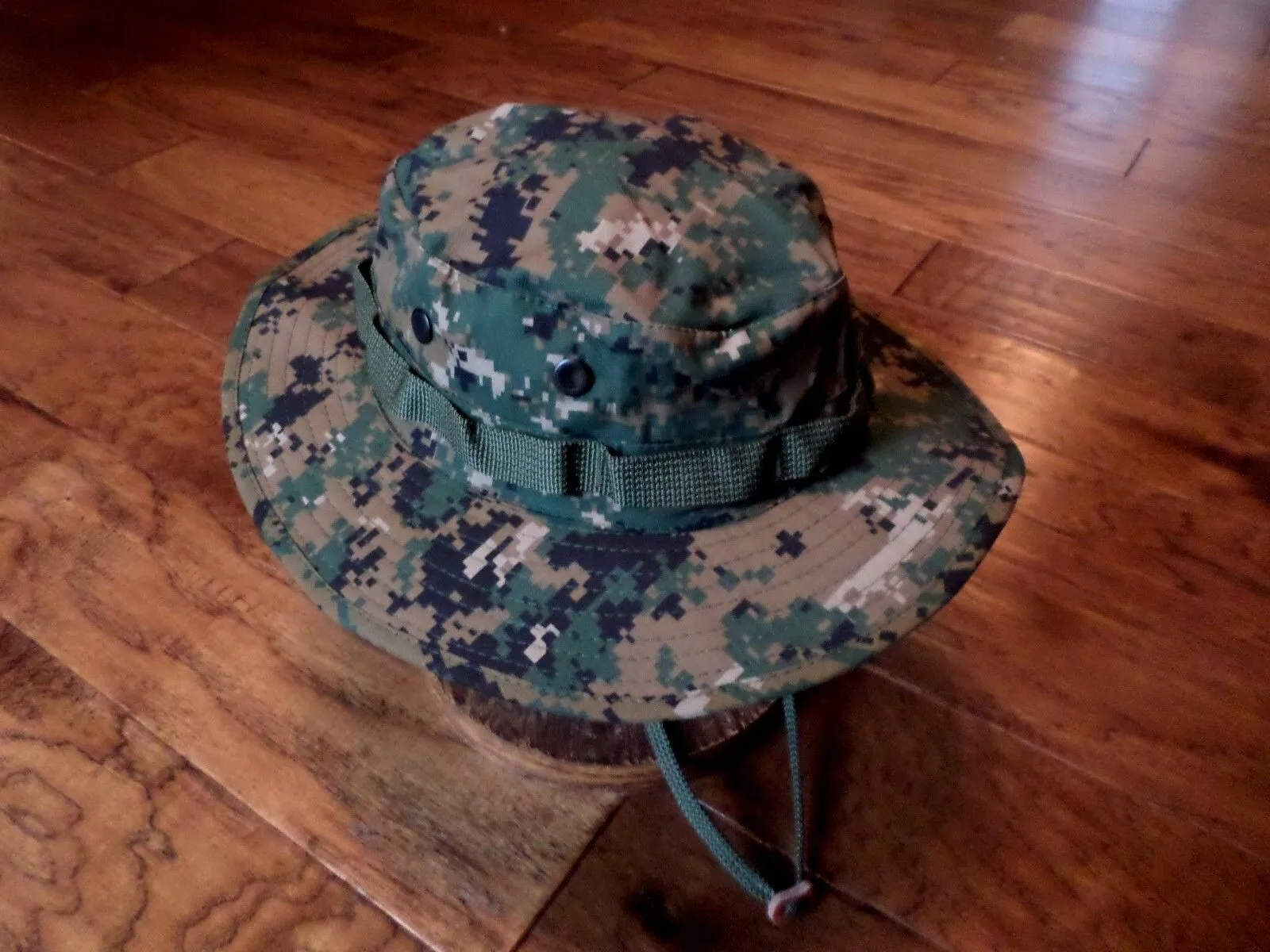 NEW DIGITAL WOODLAND BOONIE HAT SIZE LARGE MARINE CORPS CAMOUFLAGE PATTERN