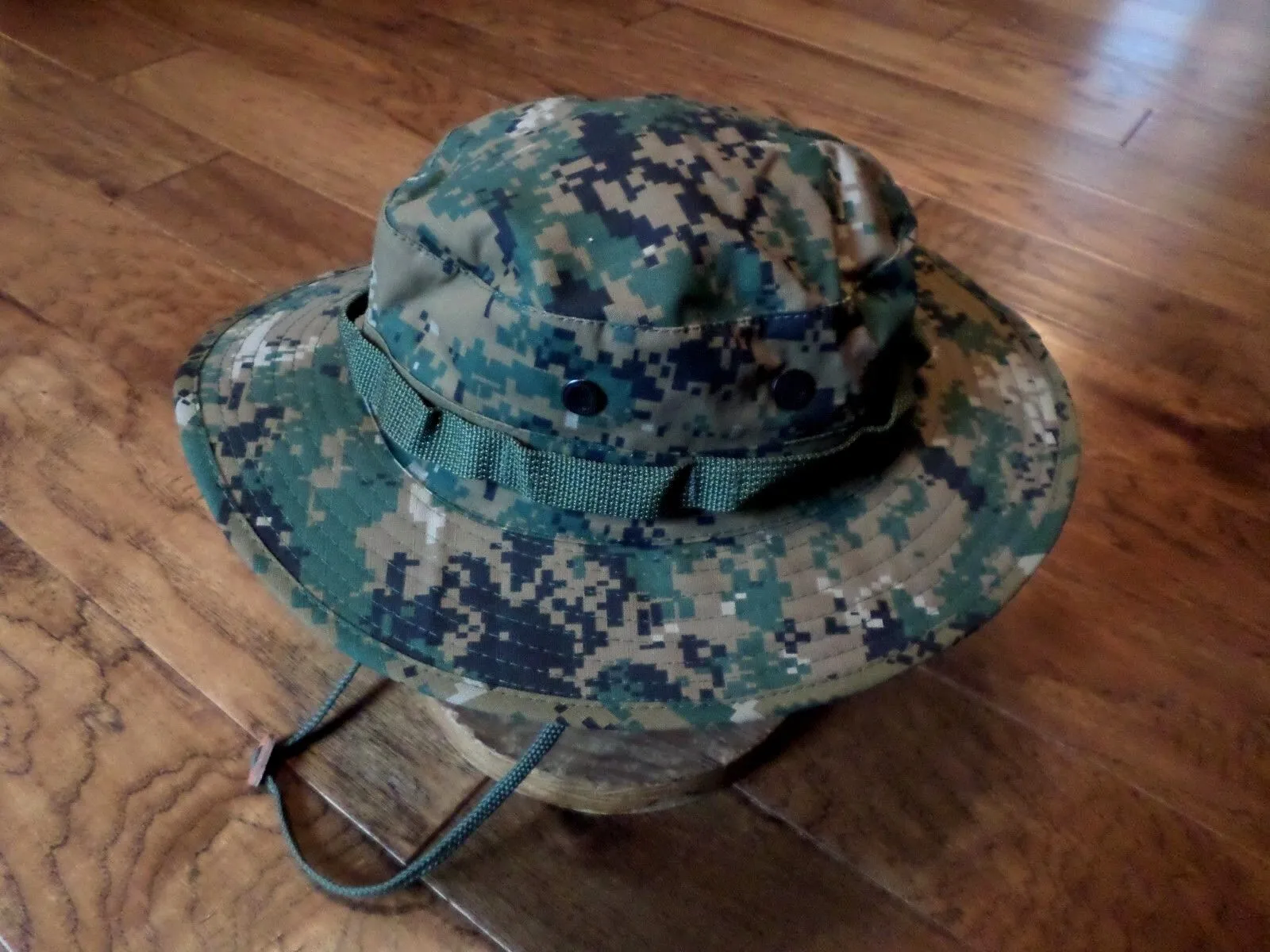 NEW DIGITAL WOODLAND BOONIE HAT SIZE LARGE MARINE CORPS CAMOUFLAGE PATTERN
