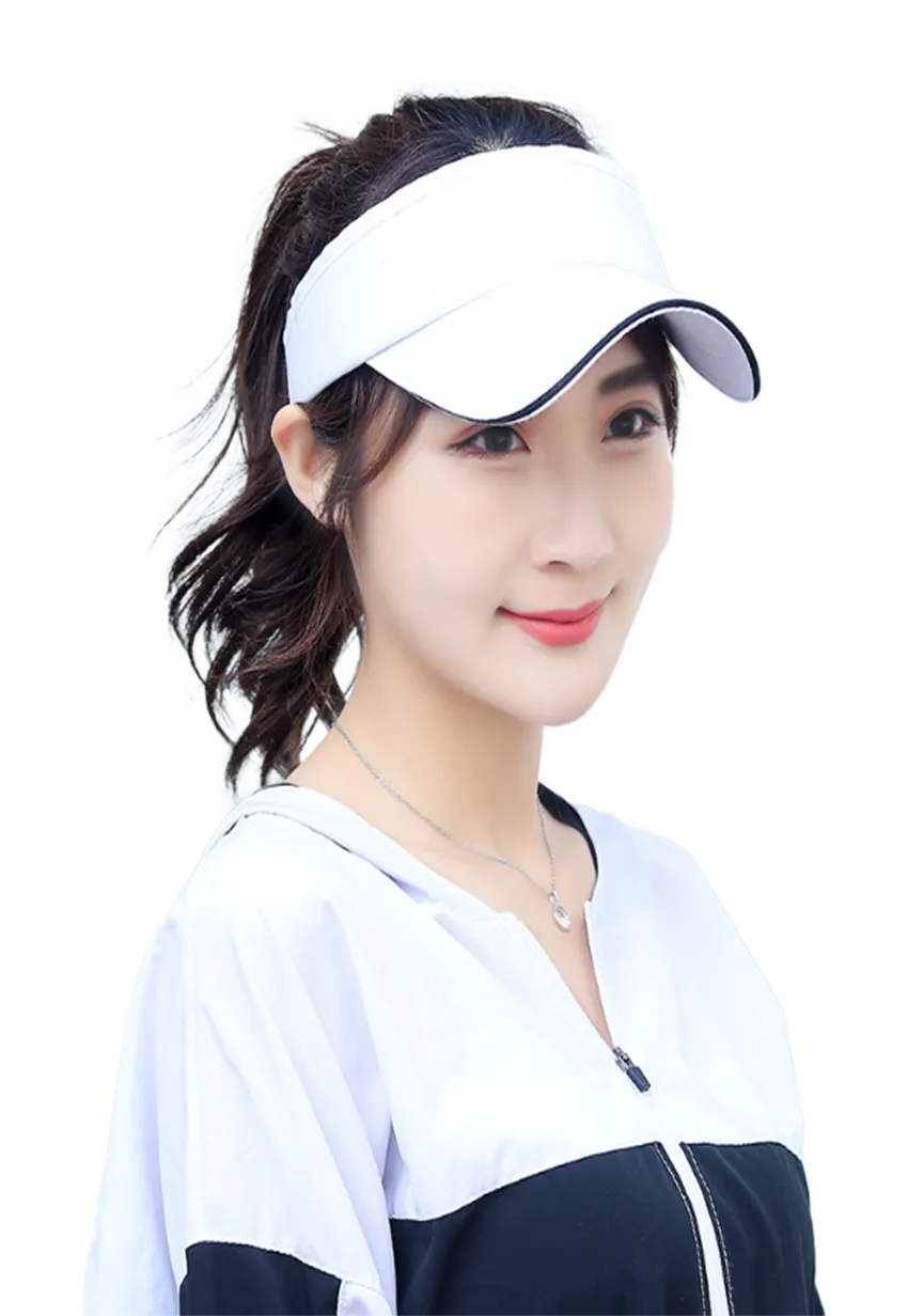 Visor Hat For Sports Tennis Golf Plain Color Summer Beach Sun Blocker