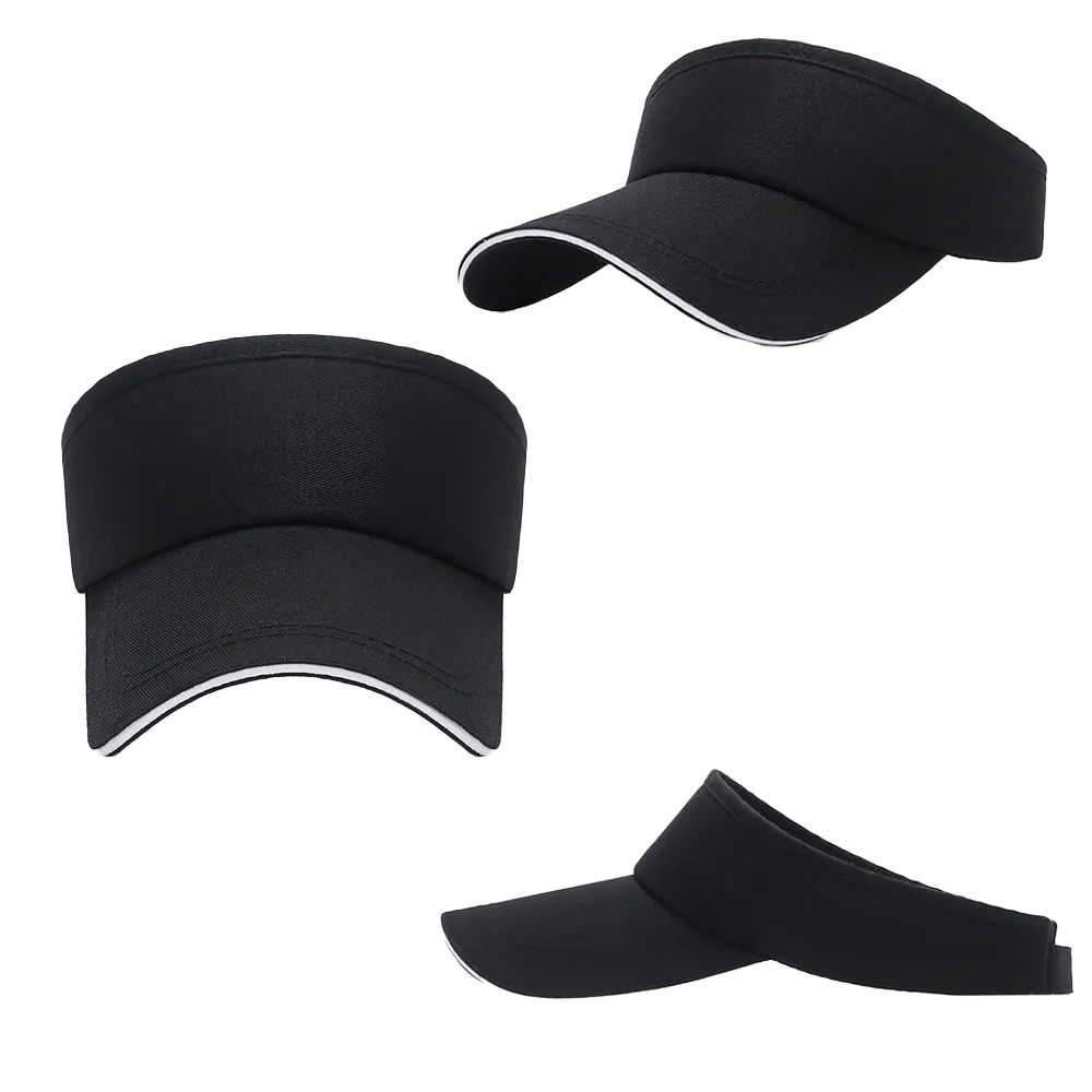 Visor Hat For Sports Tennis Golf Plain Color Summer Beach Sun Blocker