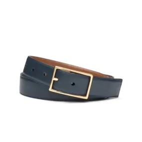 W. Kleinberg Reversible Calf Belt with Gold Buckle