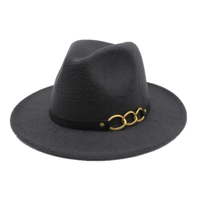 Winter Autumn Imitation Woolen Fedora Hats