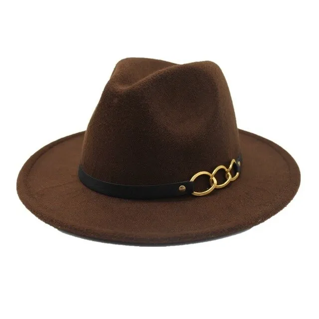 Winter Autumn Imitation Woolen Fedora Hats